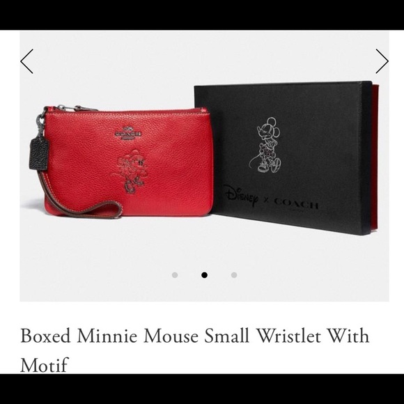 NWT Coach X Minnie Mouse Wristlet With Box - Picture 2 of 4